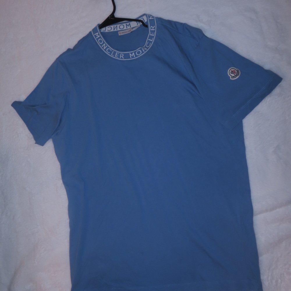 Moncler Sky Blue Crew Neck Top